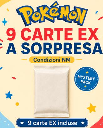 9 Carte Pokémon EX a Sorpresa – Tutte NM