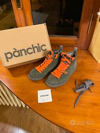 Sneakers Pànchic verdi con lacci arancioni