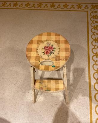 Sgabello provenzale vintage