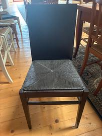 Sedia in legno wengé / nero