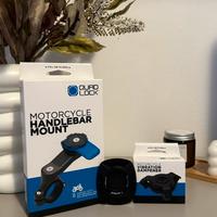 KIT QUAD LOCK + MODULO ANTIVIBRANTE + CLIP 3M
