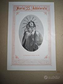 1912 Stampa Madonna Addolorata Maria 32x22cm 