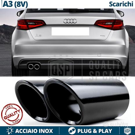 Coppia TERMINALI di Scarico AUDI A3 8V 8VA Nero