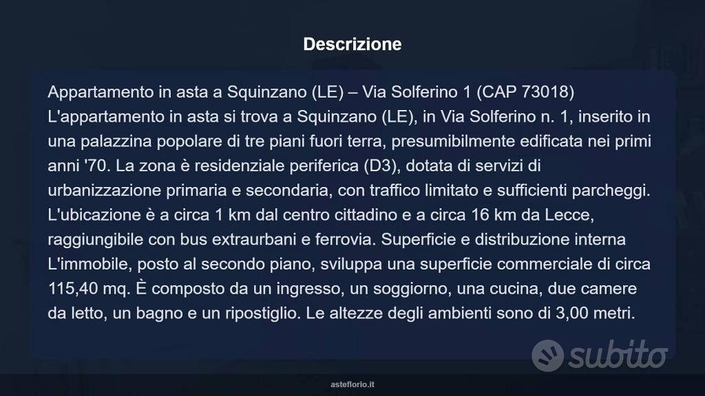 Appartamento – Squinzano, Lecce - Altro