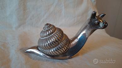 Fermacarte lumaca argentata