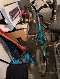 Bicicletta bambina 20 pollici azzurra e rosa