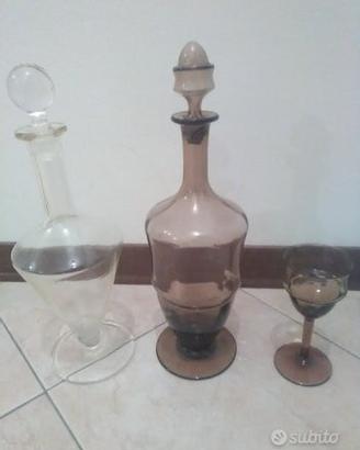 Bottiglie vino di vetro inizio secolo scorso