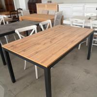 NUOVI TAVOLI ALLUNGABILI, piano rovere, acciaio ec