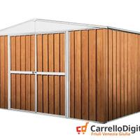 Box in Acciaio da giardino 360x345cm fin legno