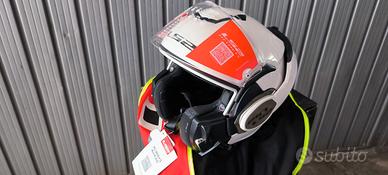 casco modulare LS2 FF399 VALIANT GLOSS WHITE Nuov 