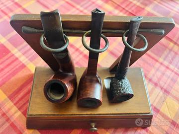 Espositore portapipe in radica
