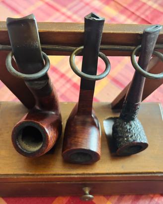 Espositore portapipe in radica
