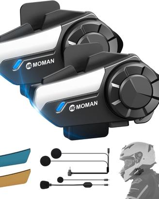Moman Interfono Moto Coppia, H2S Auricolare Casco