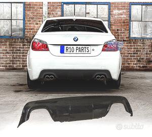 DIFFUSORE BMW E60 E61 LOOK M DOPPIA USCITA NERO LU