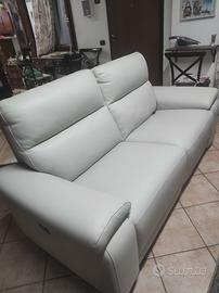 DIVANO RELAX POLTRONESOFA’ 2 POSTI IN VERA PELLE