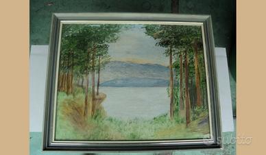 Quadro alberi con vista lago