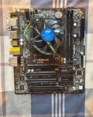 Mobo scheda madre Asrock h87m + Intel i5 4440