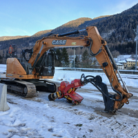 Escavatore case 145 c con processore woody 50