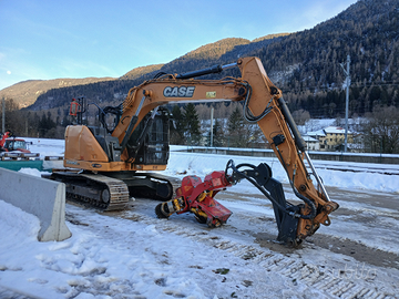 Escavatore case 145 c con processore woody 50