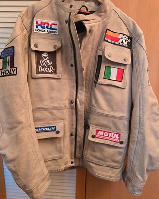 GIACCA IN PELLE MOTO DAKAR STYLE
