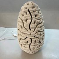 Lampada da tavolo, di pietra, leccese bianca