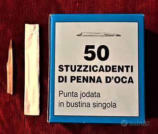 Stuzzicadenti in vera penna d'oca