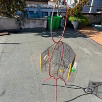 Porta gabbie uccellini + vaso fiori .