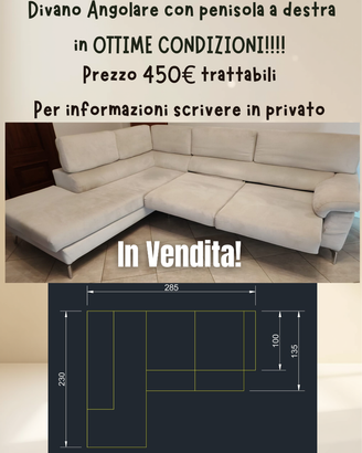 Divano angolare con penisola a destra❗❗