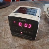 Radiosveglia Philips CUBE anni '80 White Bianco