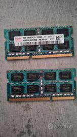 Banco Memoria Ram 4Gb x 2 Tot 8 GB Mac Laptop