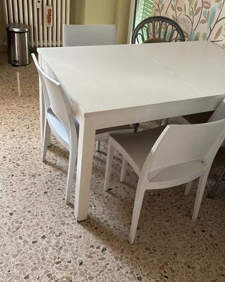 tavolo bianco allungabile 