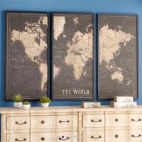 Quadro da parete con cartina geografica