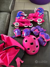 Pattini in Linea Oxelo regolabili 28/30 bambina