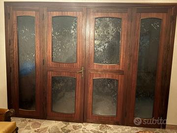 Porta con vetro 4 ante