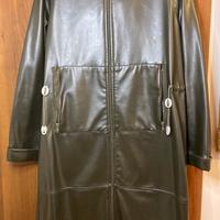 Impermeabile/Parka lungo verde oliva donna