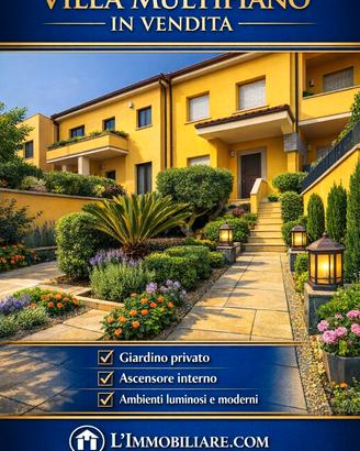 Elegante villa multipiano con ascensore interno