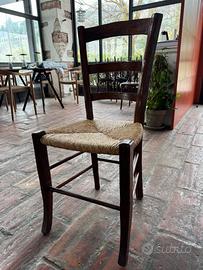 SEDIA DI LEGNO CON PAGLIA PEFFETTA