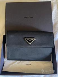 Portafoglio Prada Tessuto/Pelle Full Set e Card