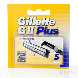 Gillette blu2 plus x5 lamette ricariche