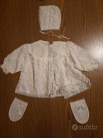 Corredino ricamato  battesimo neonato anni '60