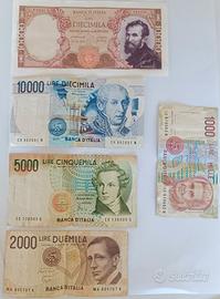 Lotto banconote lire 