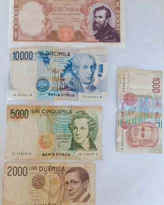 Lotto banconote lire 