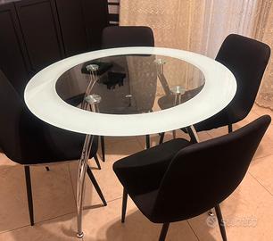 Tavolo rorondo 110cm vetro