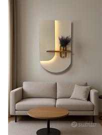 Quadro da arredo con mensola e vaso per fiori