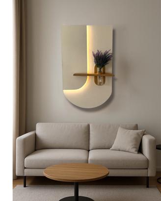 Quadro da arredo con mensola e vaso per fiori