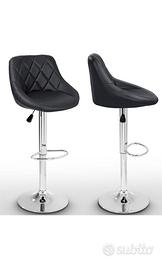 Bancone bar moderno bianco+2 sgabelli regolab neri