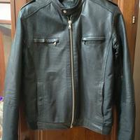 GIACCA PELLE traforata NERO