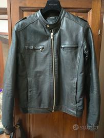 GIACCA PELLE traforata NERO