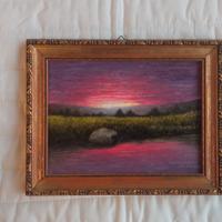 Quadro dipinto ad olio su tela 