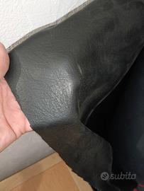 Tessuto nero  sintetico finta pelle